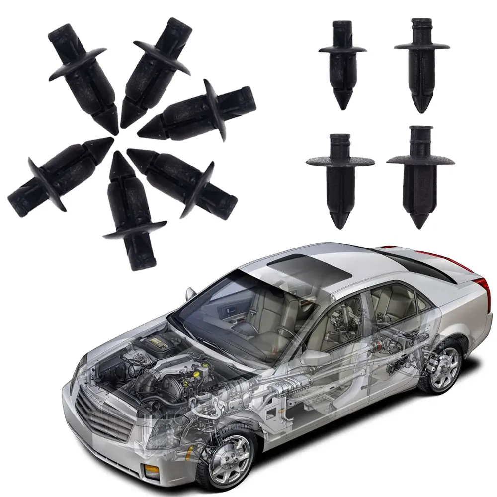 20x Car Plastic Fairing Rivet Setting Panel Fastener Clips 4 Size Mix Push Pin Auto Fastener 6mm 7mm 8mm Interior