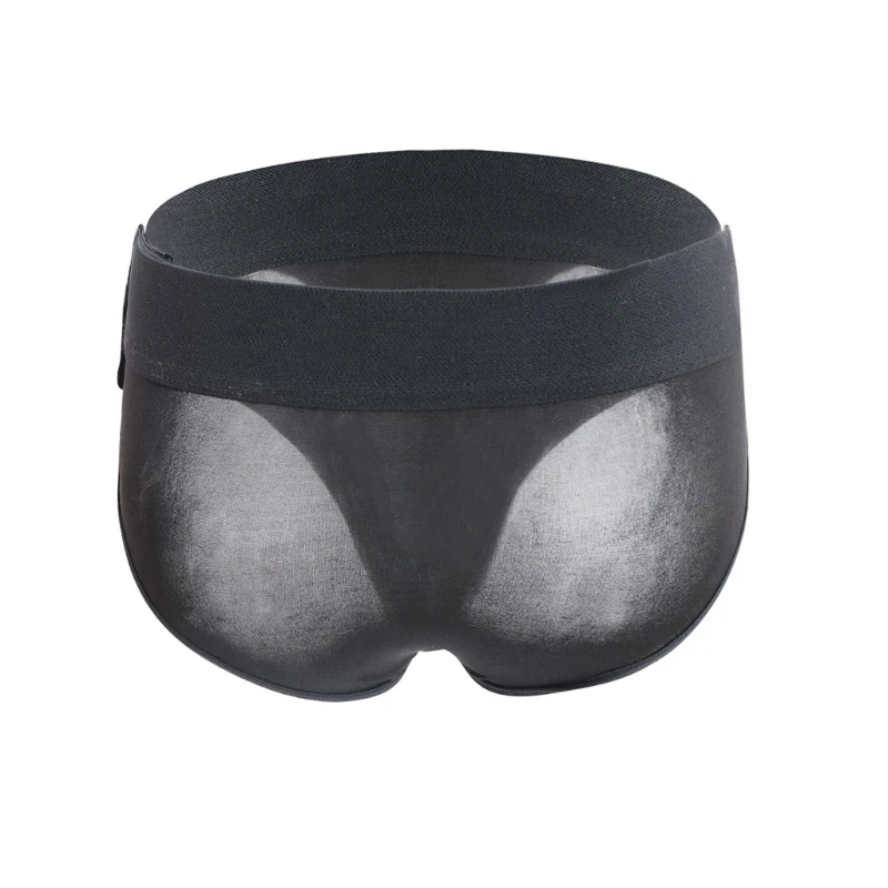 Men's Sexy Panty Classic Dildo Front Hole Design Stretchy Hip Briefs Bikini Underwear Male Panties Adjustable Waist mens underwear