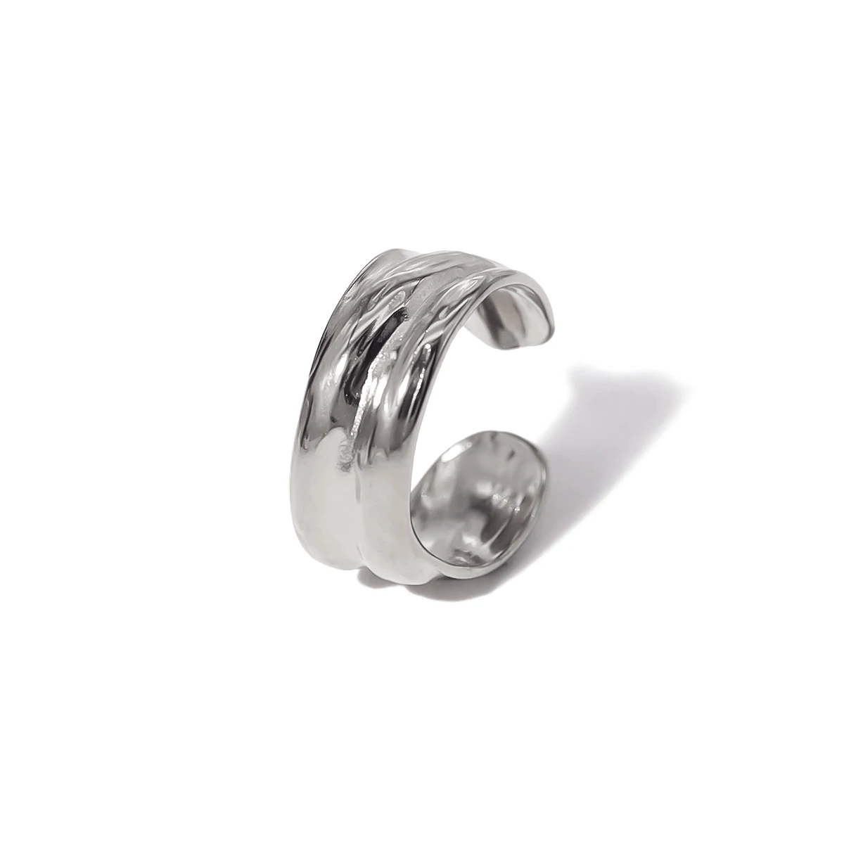 WILD & FREE Stainless Steel Metal Colored Cuff Earrings for Women Irregular Trendy Waterproof Rust Free Jewelry