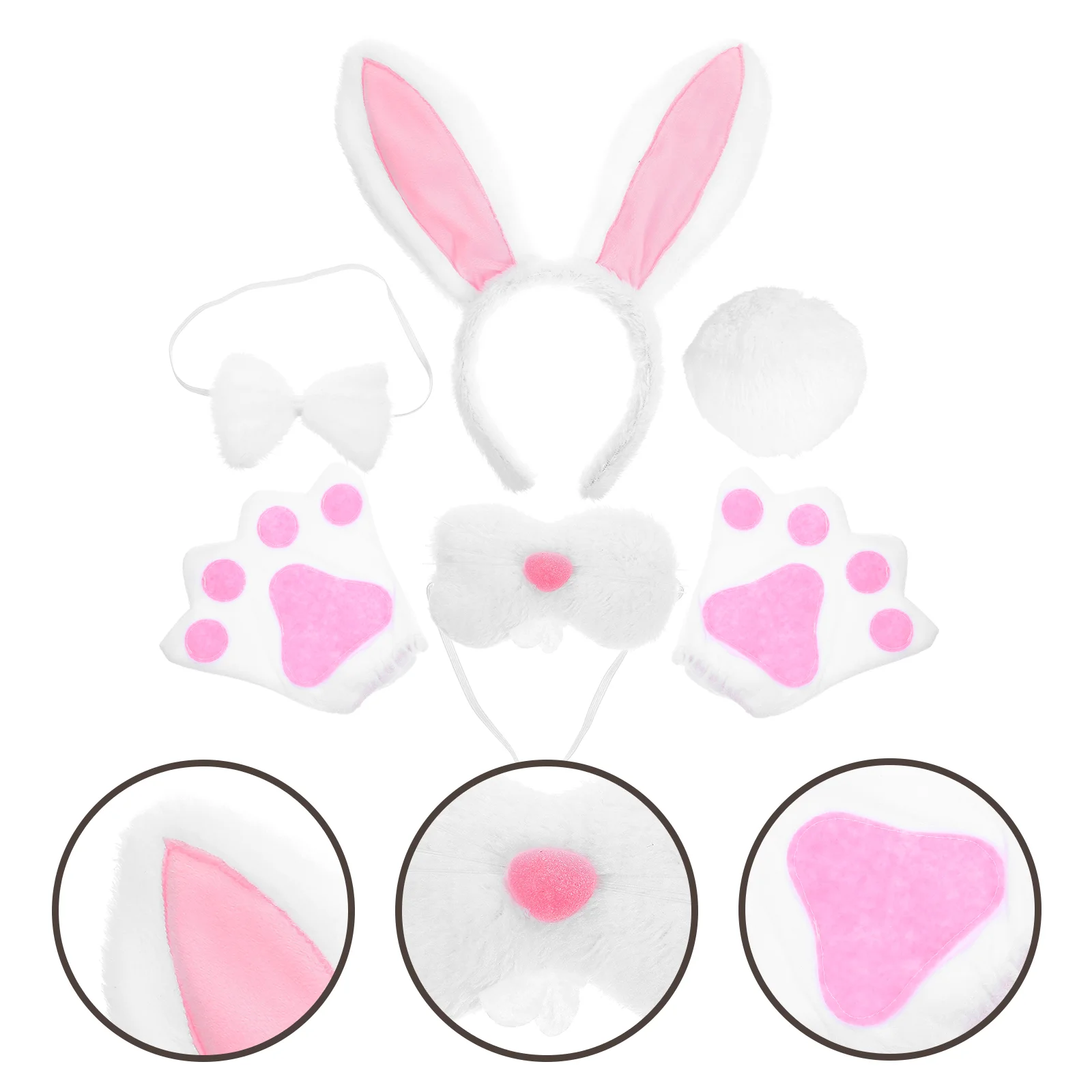 

Повязка на голову с заячьими ушками, пасхальный наряд, костюмы с Белым Кроликом, Железный хвост