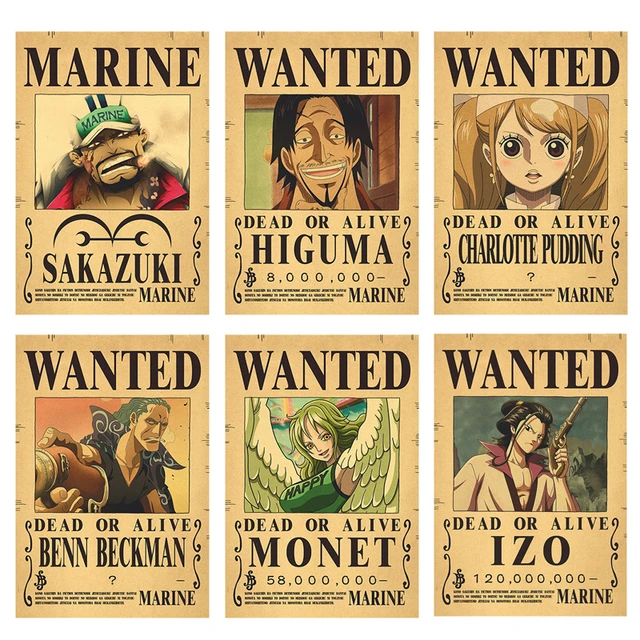 One Piece Wanted Posters, Bounty Posters One Piece