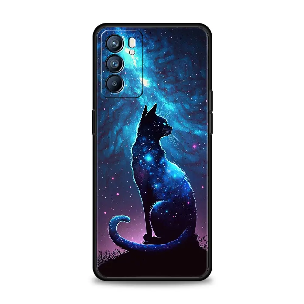Cat Van Gogh Starry Sky Art Phone Case Cover