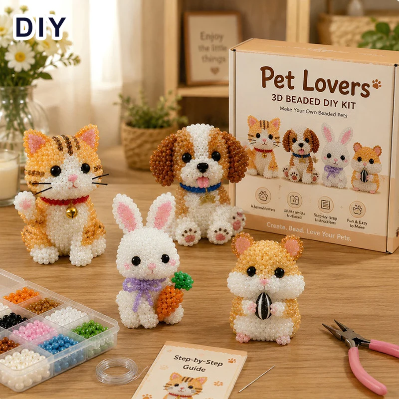 Deluxe 3D Animal Beading Craft Kit