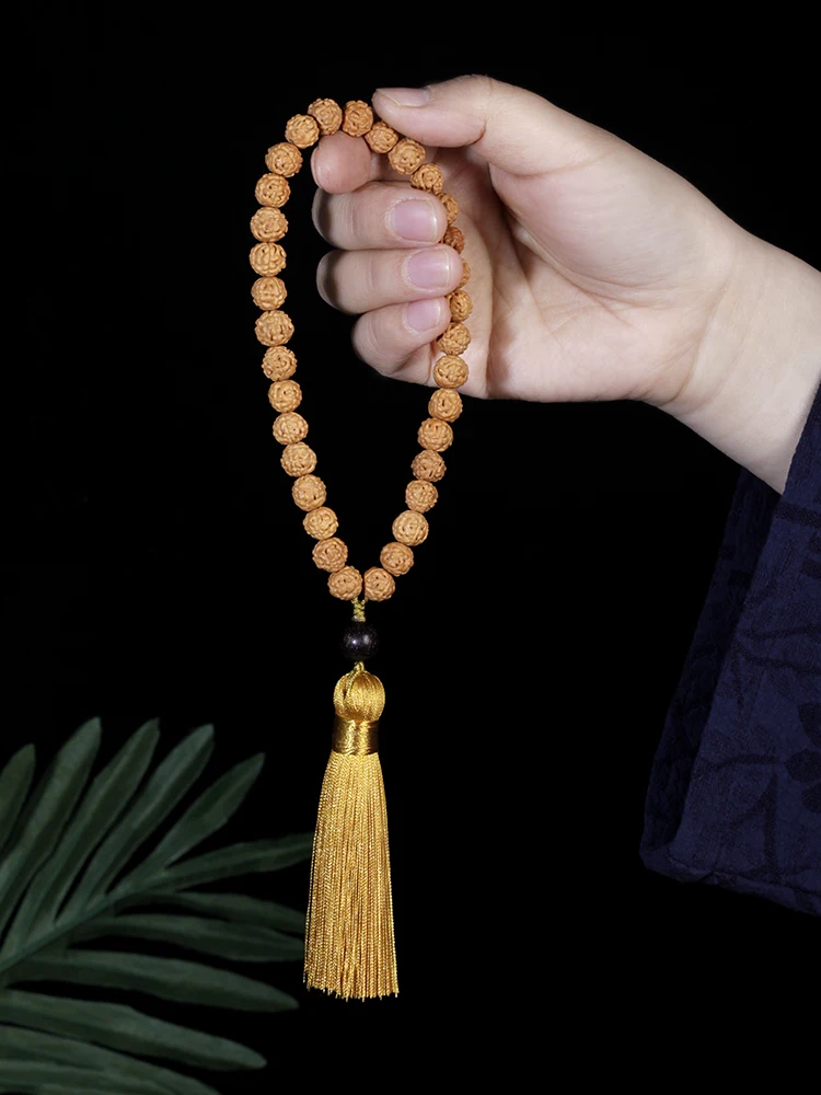 Islamic Muslim Tasbih 9mm Natural Bodhi Seed Bracelet 33 Beads Tassel