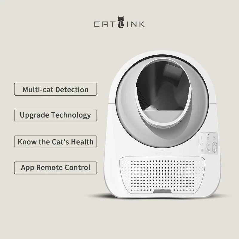 Фото Самоочищающийся автоматический контейнер для наполнителя CATLINK для кошек 3,3 ~ 22 фунта-управление через приложение, инфракрасный датчик и функция защиты от зажима №2