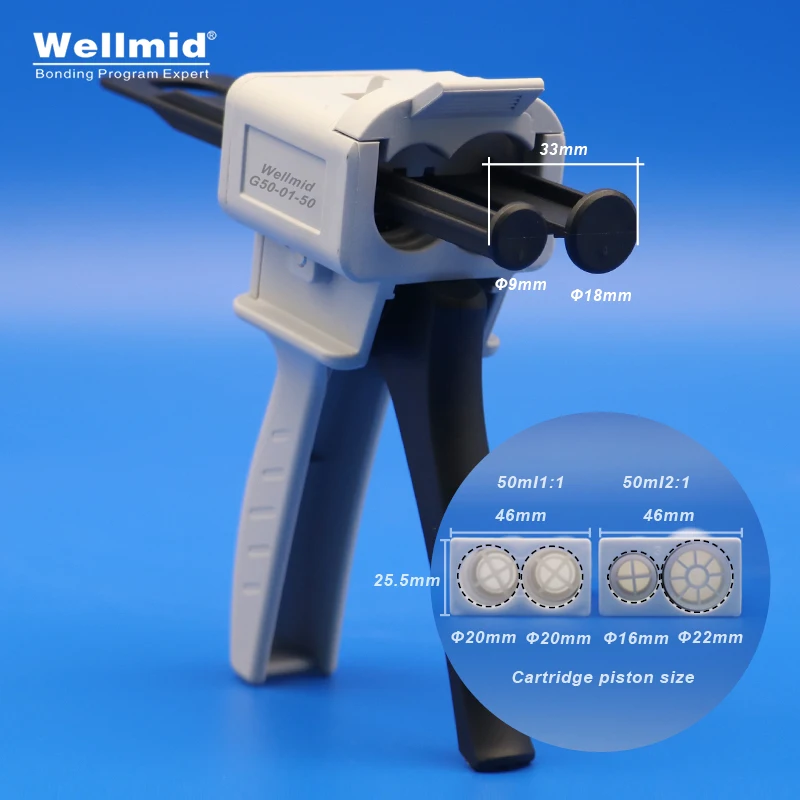 Araldite epoxy adhesive cartridge AB Gun 50ml Dispensing Gun Kit Impression Mixing Dispensing Dispenser 3m AB Glue Gun 1:1 1:2 5