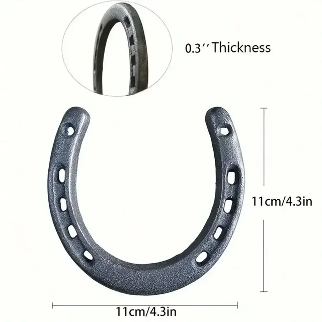 1/4 Pcs Cast Iron Horseshoes  Hoof Care Excellent Grip and Stability Features Resistant to Wear and Tear for Long Term Use 3