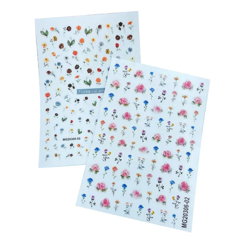 

DIY Japanese Style Thin Traceless Nail Stickers New Design of Small Fresh Flowers Glue Adhesive Dry Nail Decal Nail Art Manicure