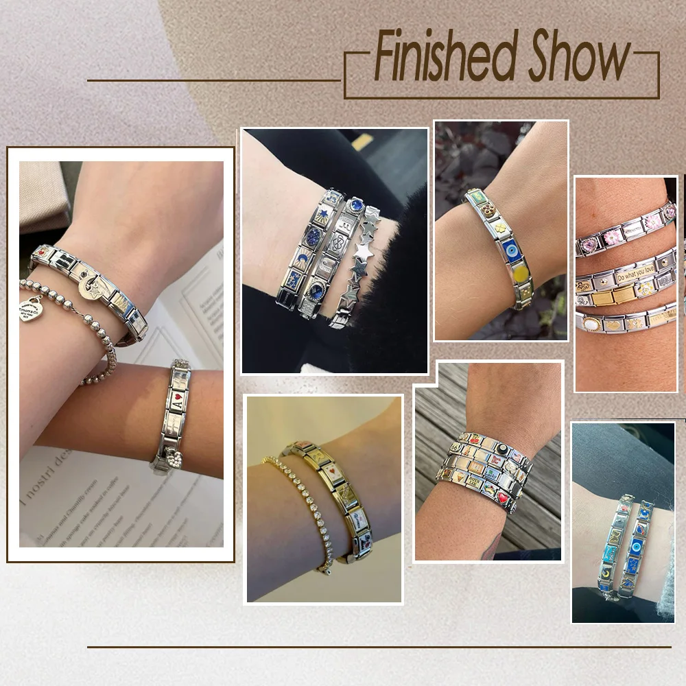 Vibrant Y2K-Inspired Butterfly, Ladybird, and Bee Charm Bracelet Links - Stainless Steel