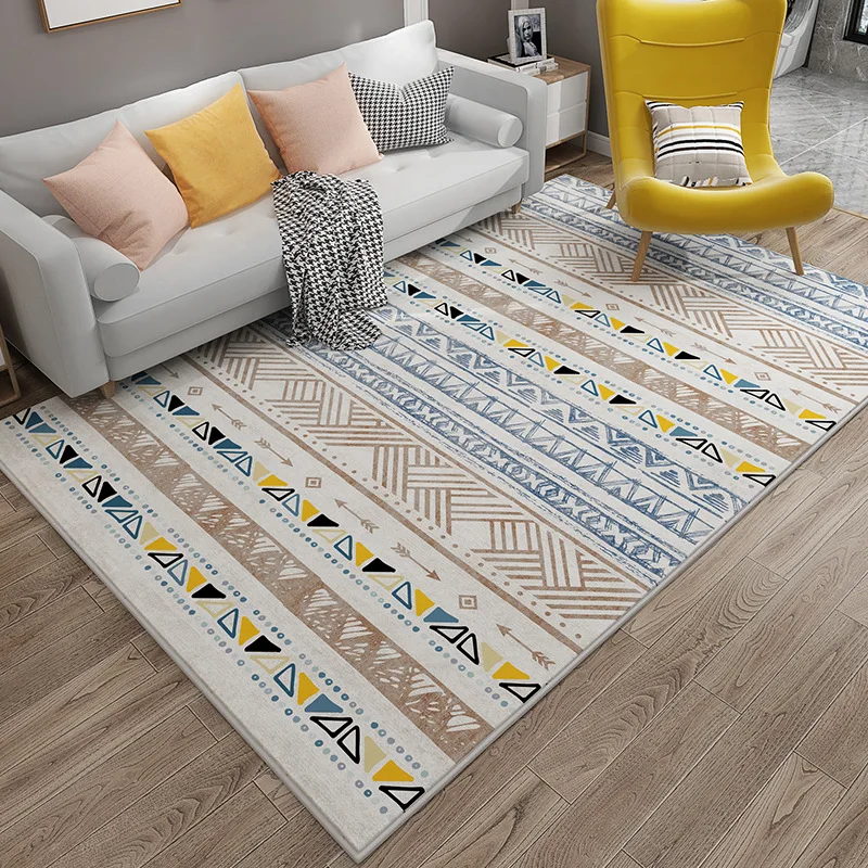 

Morocco Livingroom Rugs Retro American Soft Home Floor Mat Anti-skid Bedroom Carpet Nordic Soft Area Rugs for Living Room Decor