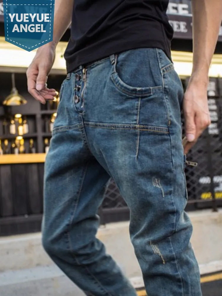 Trouser Jeans Baggy At Crotch Women Loose Jeans Retro Baggy Denim