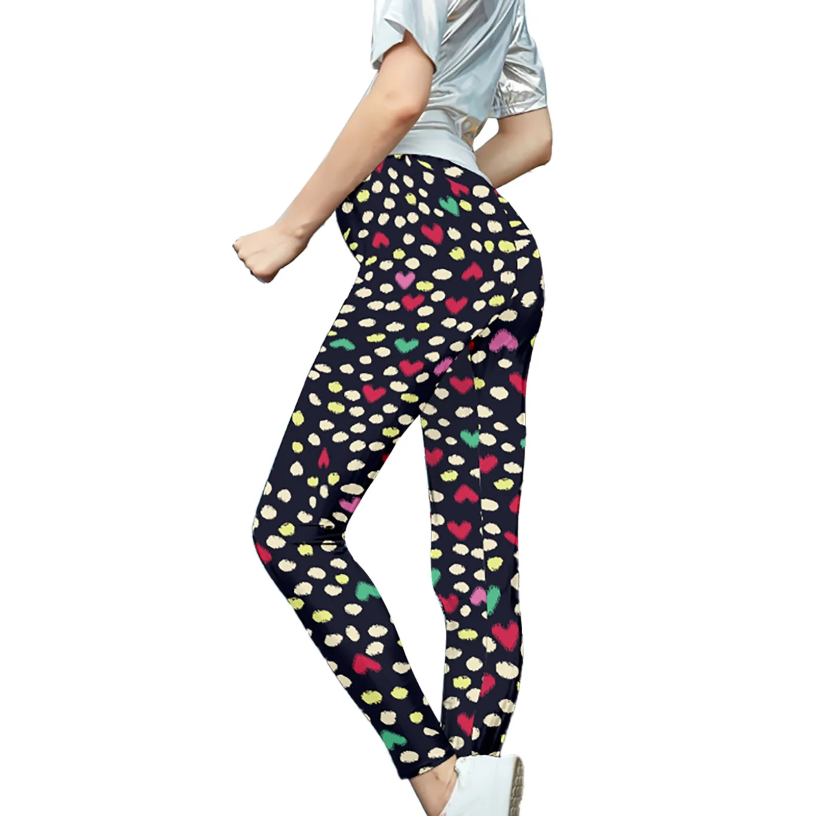 

Women'S Running Sports Ninth Pants High Waist Hip Lifting Fitness Leggings Yoga Pants