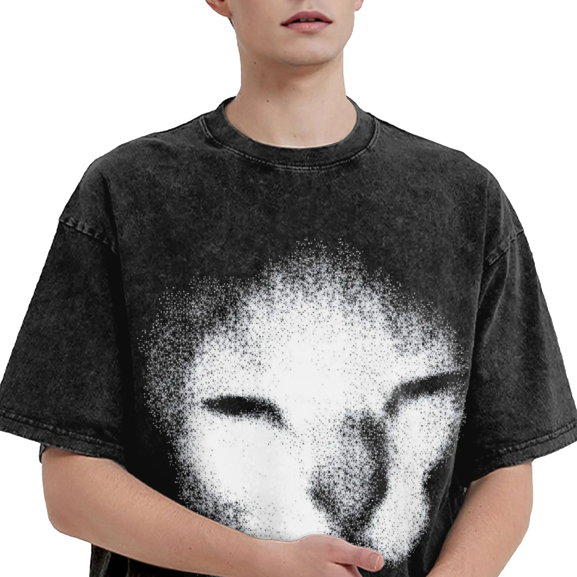 Gewaschene T-Shirts Katze Meme Ibuprofen Hip Hop Vintage T-Shirt High Street Streetwear Baumwolle bedruckte Tops T-Shirts für Männer Frauen