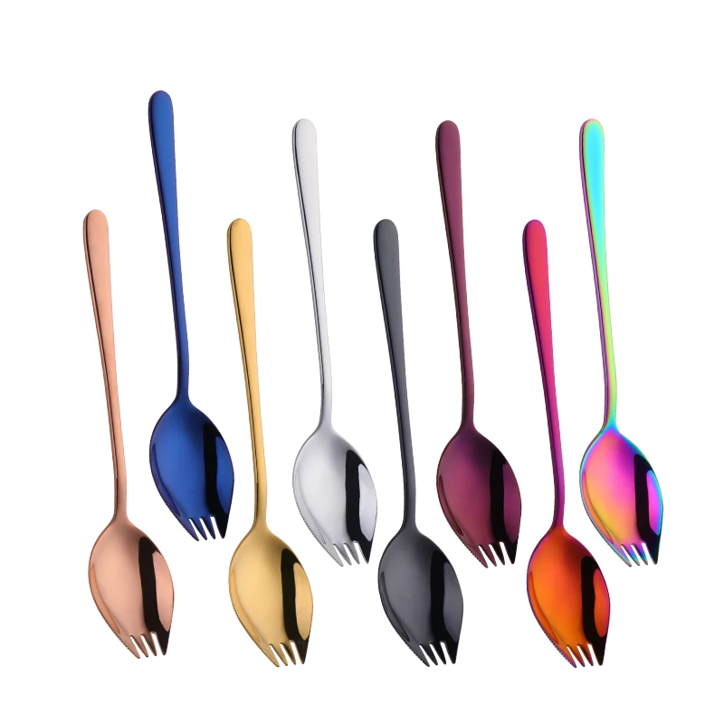 3 in 1 Spork Fit Spoon Fork Multi-functional Tableware Outdoor Travel Camping Hiking Cutlery Utensils
