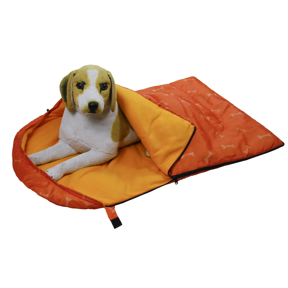 Dog Sleeping Bag Bone Pet Sleep Mat Outdoor Camping Warm Kennel