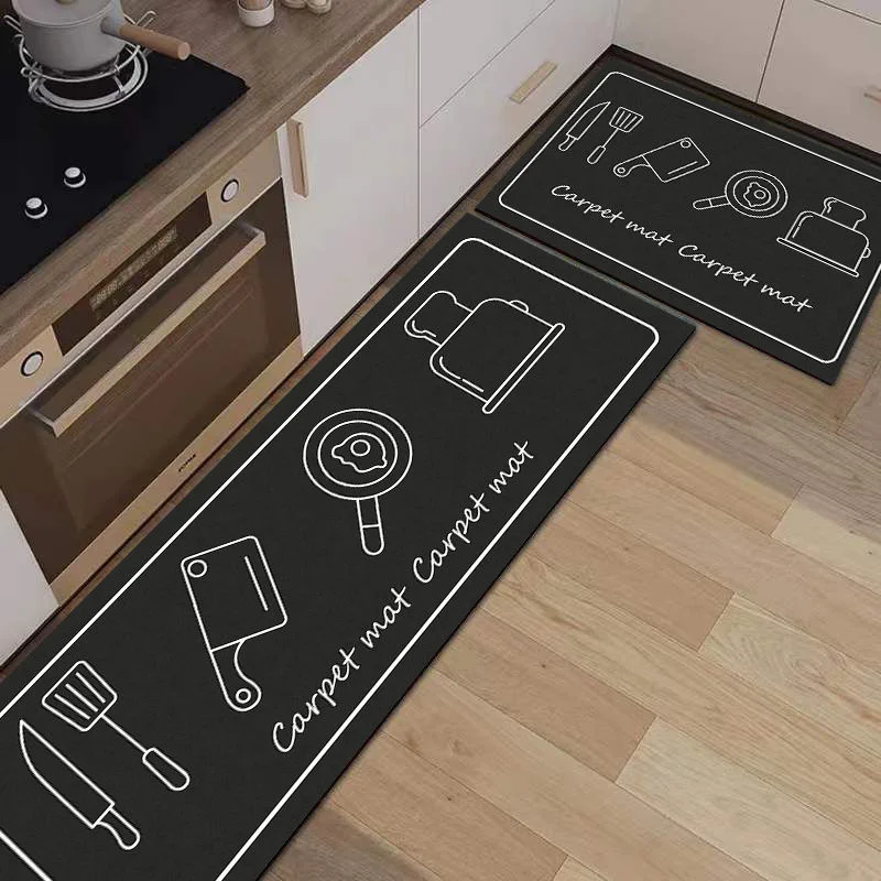 

Kitchen Mat Bedroom Living Room Rug Home Floor Decor Hallway Carpet Bathroom Anti-slip Washable Rectangle Entrance Doormat