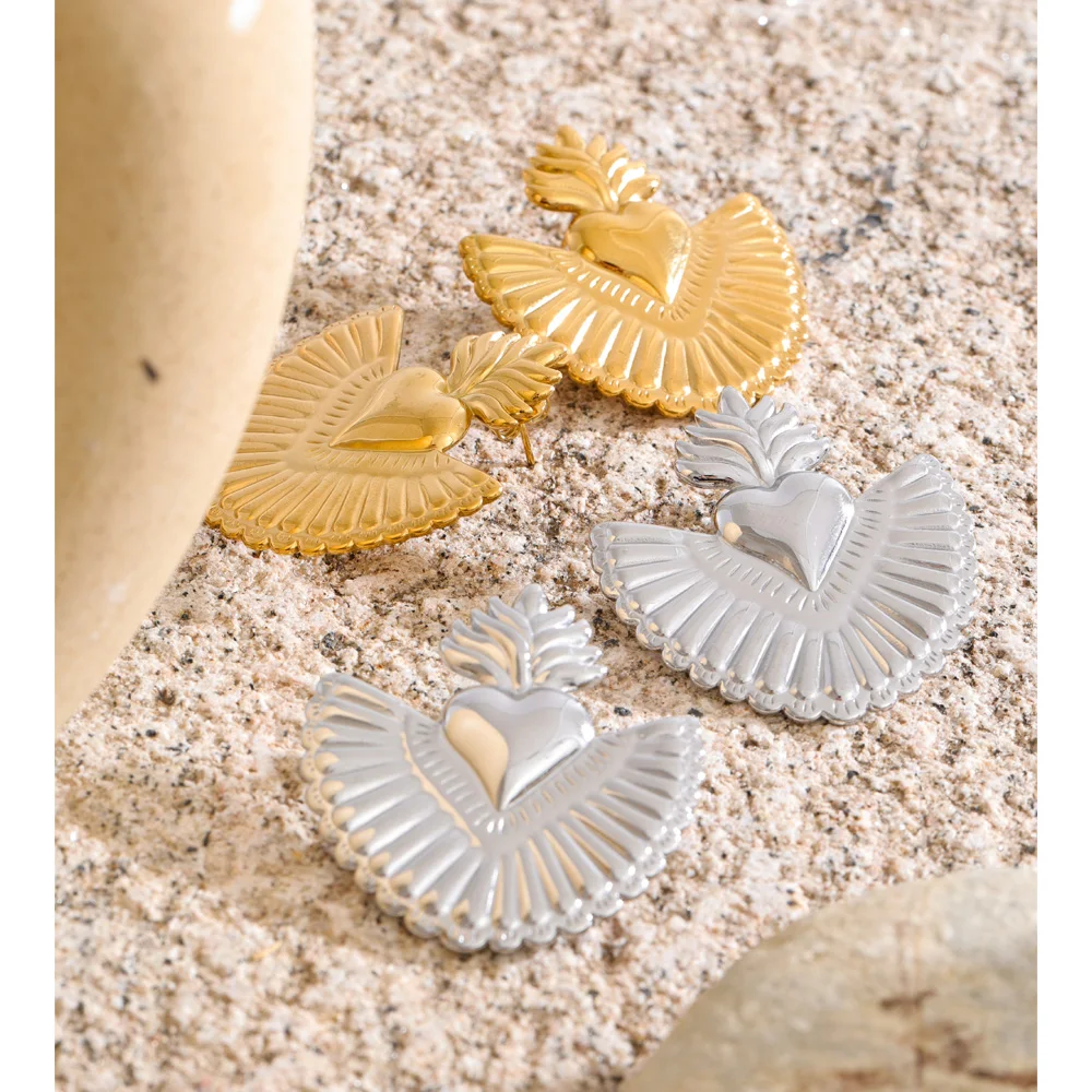 Yhpup Earrings 18K Golden PVD Plated