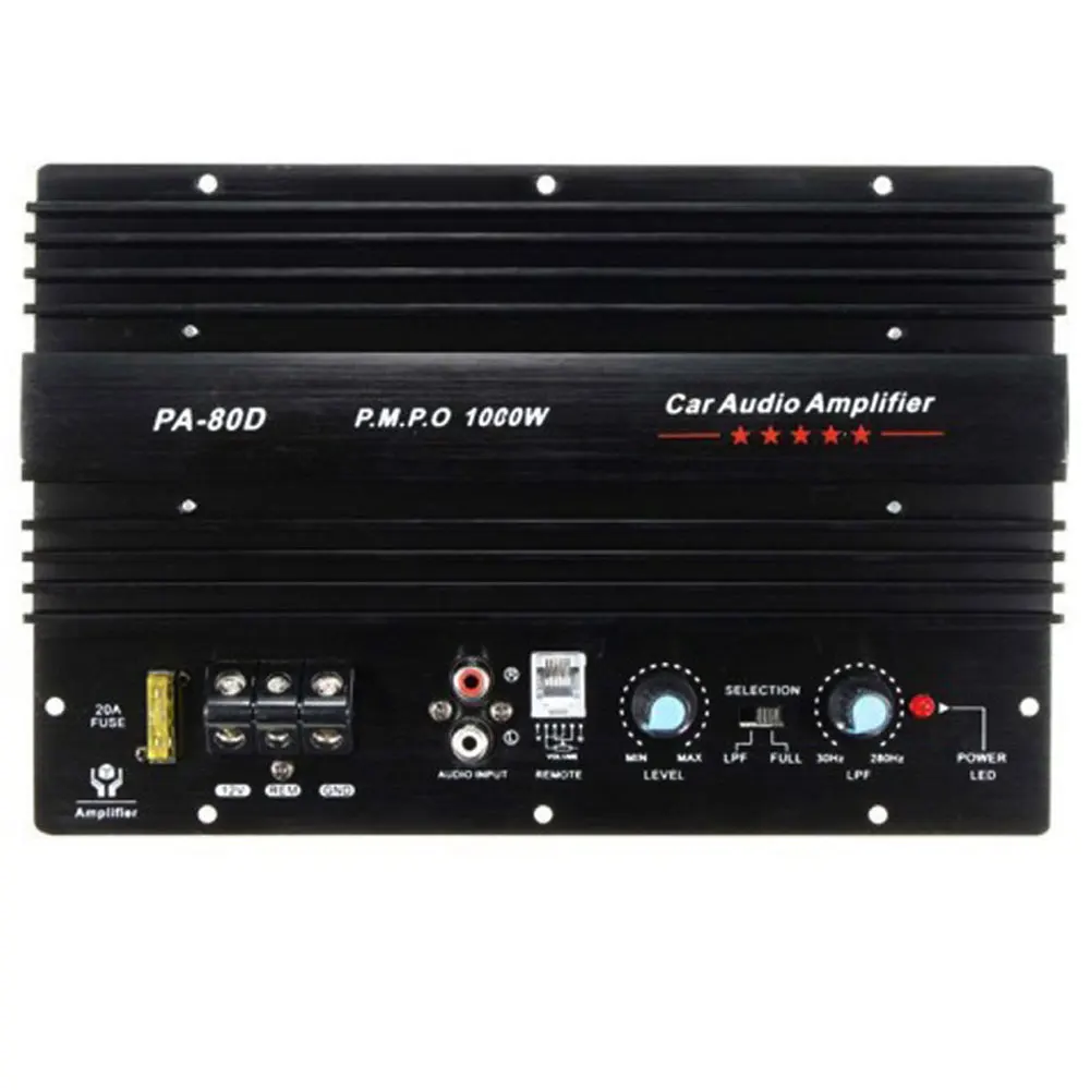 12inch Speaker Subwoofer Amplifier Board Peak 1000W High Power Car Audio 12V for