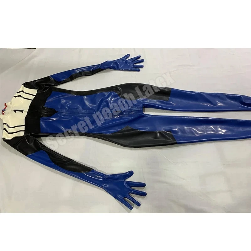 ラテックスコスプレ用キャットスーツ,股間ジッパー付き全身服