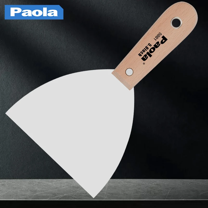 Paola Wood Handle 5-inch Stainless Steel Putty Knife Scraper
