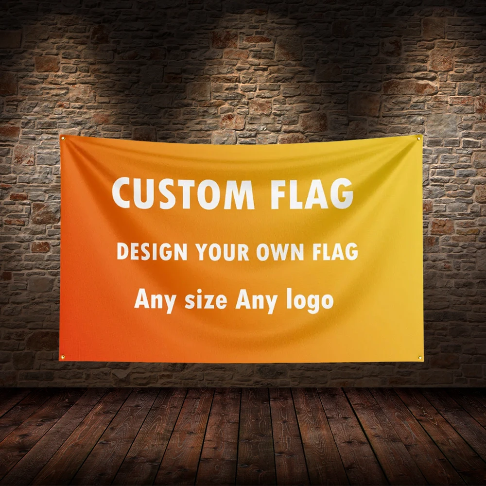 

3x5 Ft Professional Custom Car Motorcycle Team or Conpany Logo Flag Polyester Printed Decoration Banner Tapestry