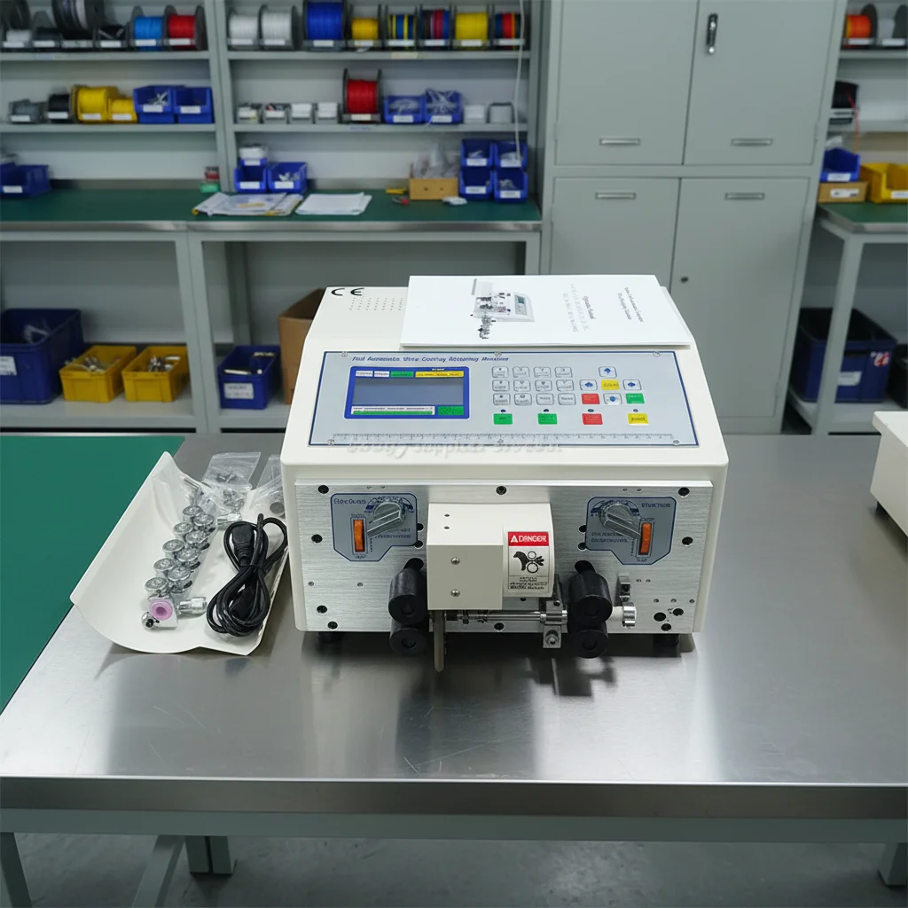 220V LY Drahtabisoliermaschine SWT-608-CN Verbesserte Version 2-Rad-Antrieb Kabel-Schneid- und Abisoliergerät