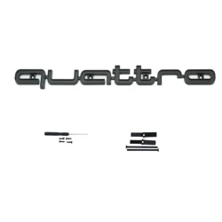 Audi Quattro 3D ABS Car Front Grille Emblem Badge Accessory (Black)