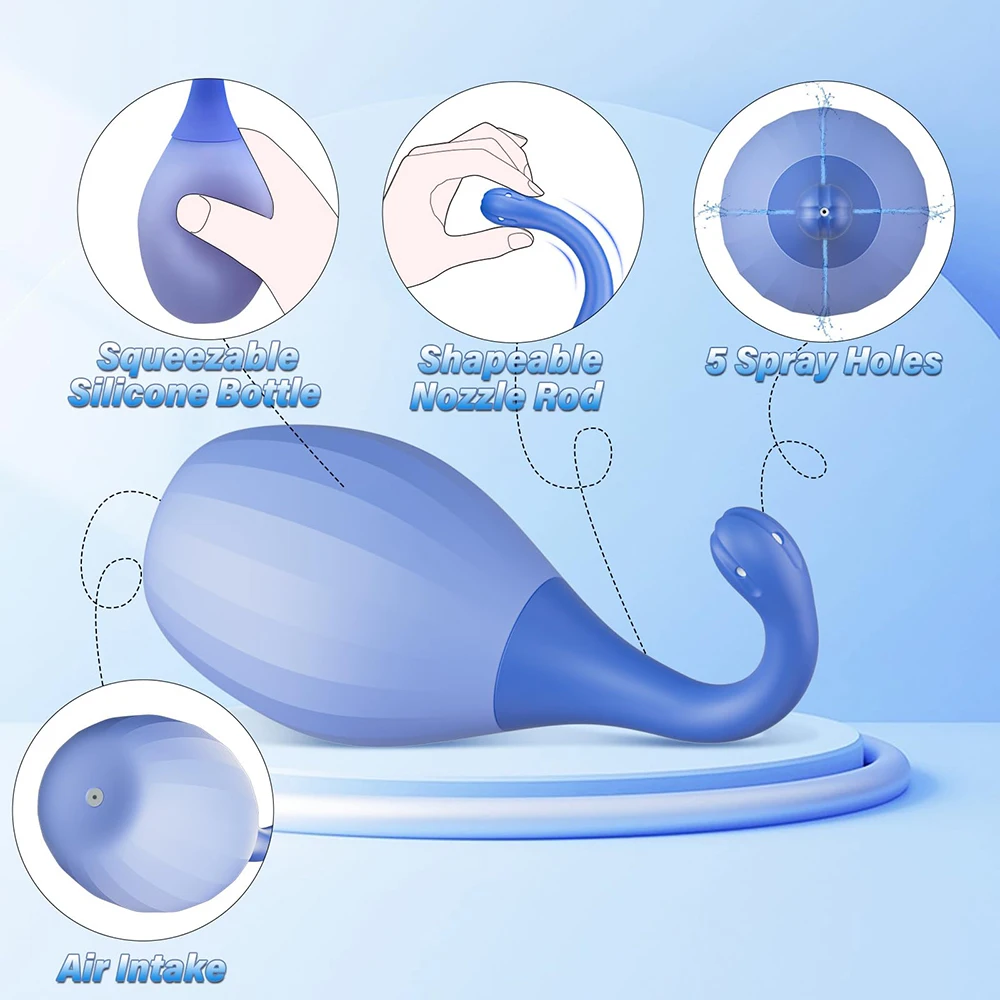 Reusable Silicone Enema Bulb Anal Douche For Colon Cleansing_voghion.com