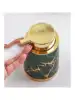 400ml Light Luxury Ceramic Marble Texture Refillable Press Mousse Foaming Soap Dispenser For Bottling, Filling Facial Cleanser 6