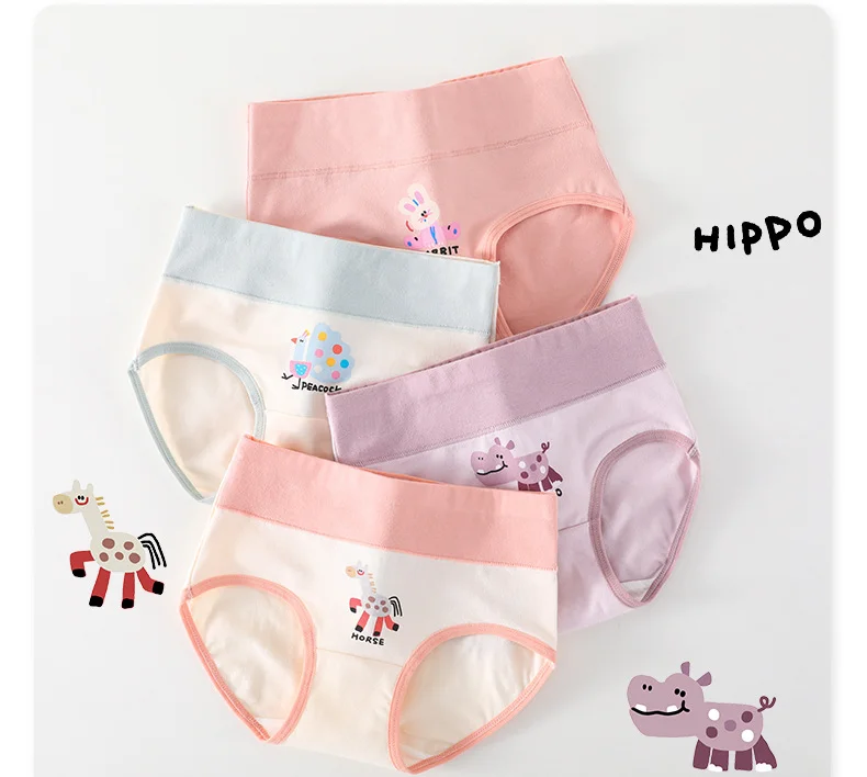 AOOPOO Lot De 4 Culotte Bébé Fille Coton Short Bloomer Couvre-Couche Mignon Avec Nœud Papillon Sous-vêtements Souple Pantalon Respirant Volants Slips Elastique Pour Bébé Tout-Petit 6 Mois-3 Ans