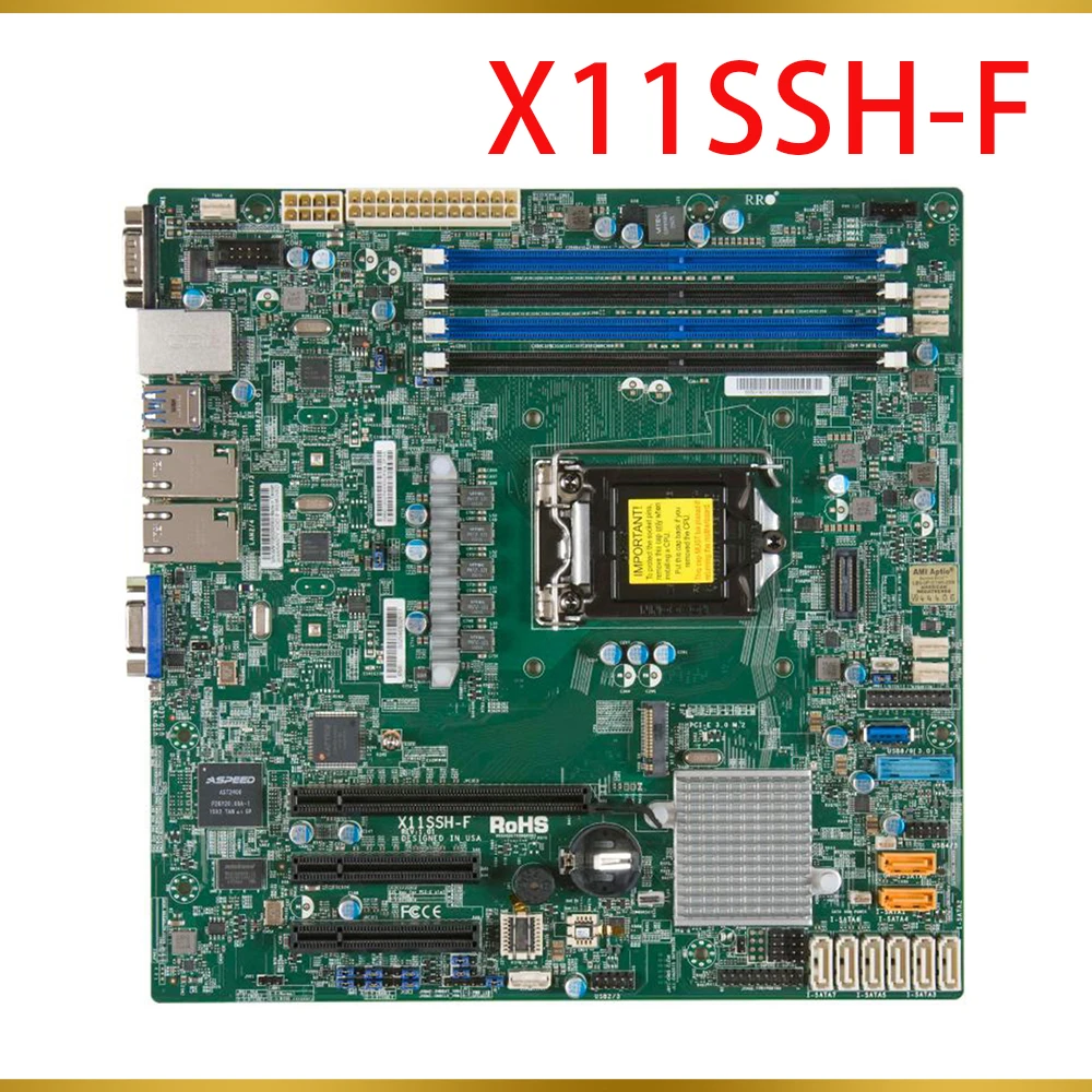 Scheda Madre Del Server Per Server Supermicro A Presa Singola E3-1200V6V5 M-Atx C236 Dual Gbe Lan Sata3 Lga 1151 X11Ssh-F