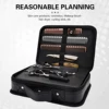 PU Leather Salon Scissors Bag  Large Capacity Storage Box Hard Hairdressing  Suitcase Beauty Multifunctional Tools 6