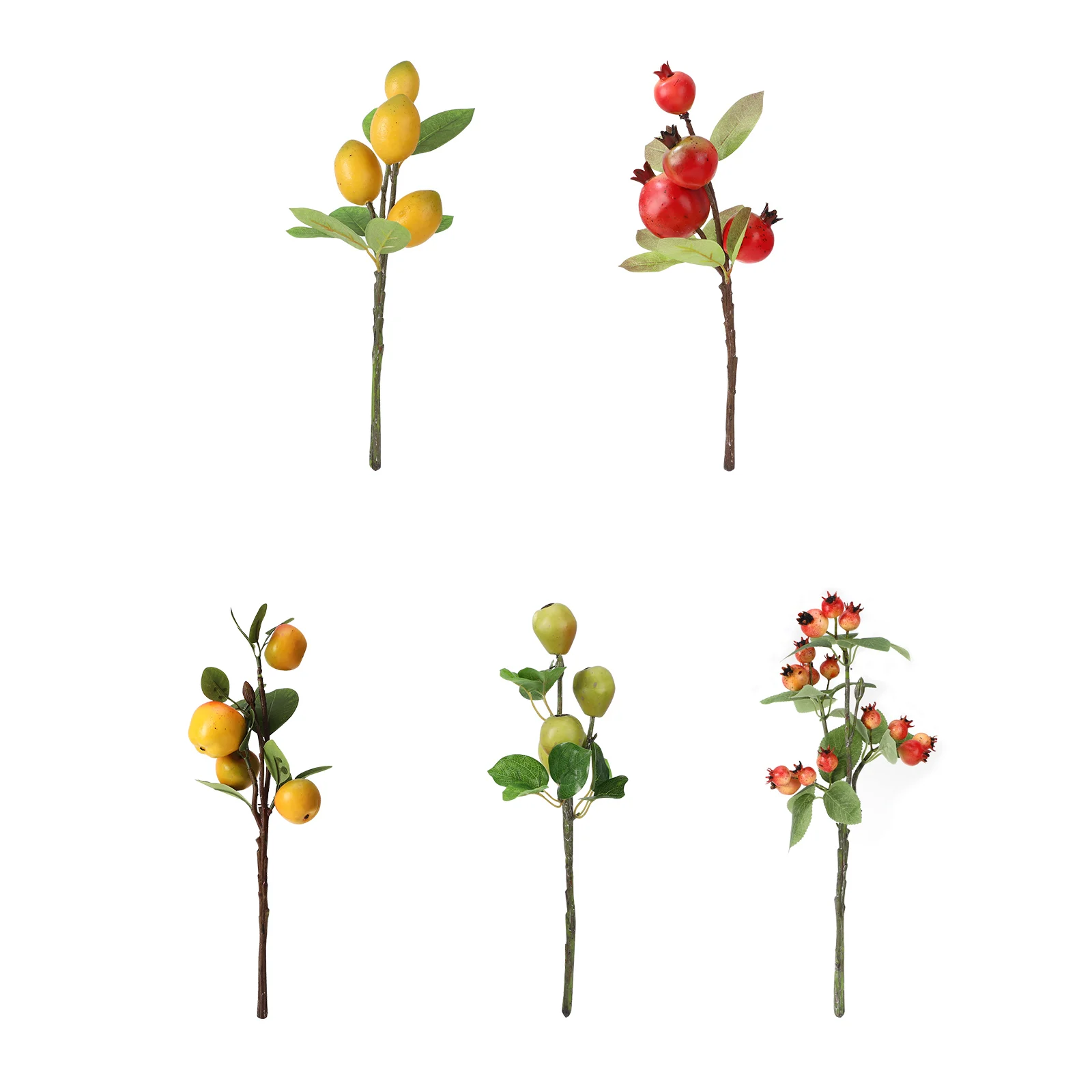 인공 망고 석류 호손 배 사과 과일 가지, 실내 야외 공예품, 거품 가지, 여러 가지 빛깔의 작은 단일 식물  Best Top5