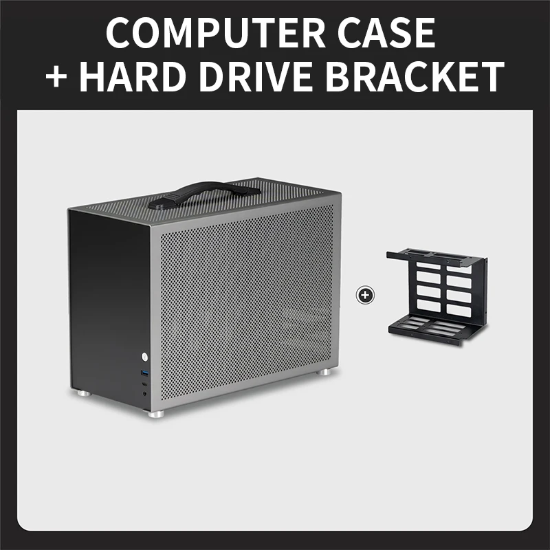 ATX/SFX/SFX-L 전원 공급 장치와 호환되는 D3 미니-ITX 케이스, 280mm/240mm 올인원 수냉 쿨러 지원, 컴팩트 데스크탑 컴퓨터