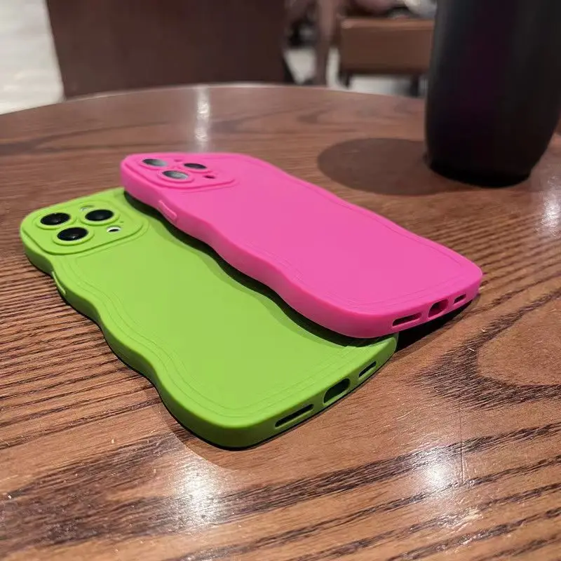 Plain Color Funda 15 ProMax Phone Cover For iPhone 11 Case 12 13 14 Plus Pro Max Mini Apple 7 8 XS X Max 6 Anti-fall Back Cases