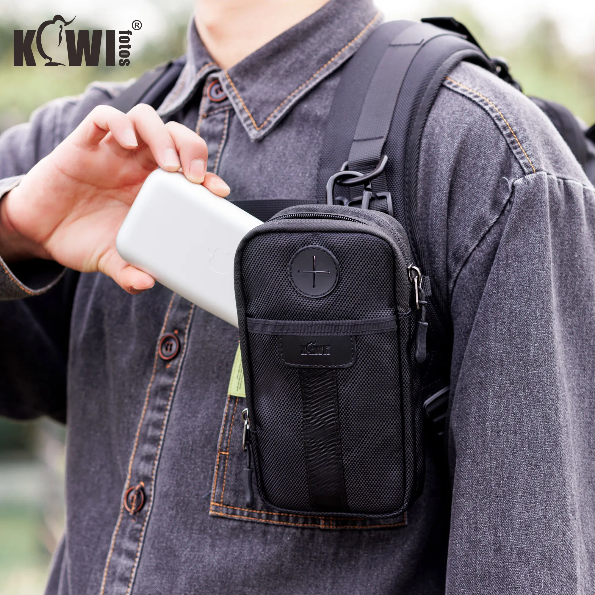 Batterietasche für Apple Vision Pro, kleine Umhängetasche für iPhone 17, 16, 15, 14 Pro Max, Hülle, Halter, Reise-Handytasche, Geldbörse – Detail 12
