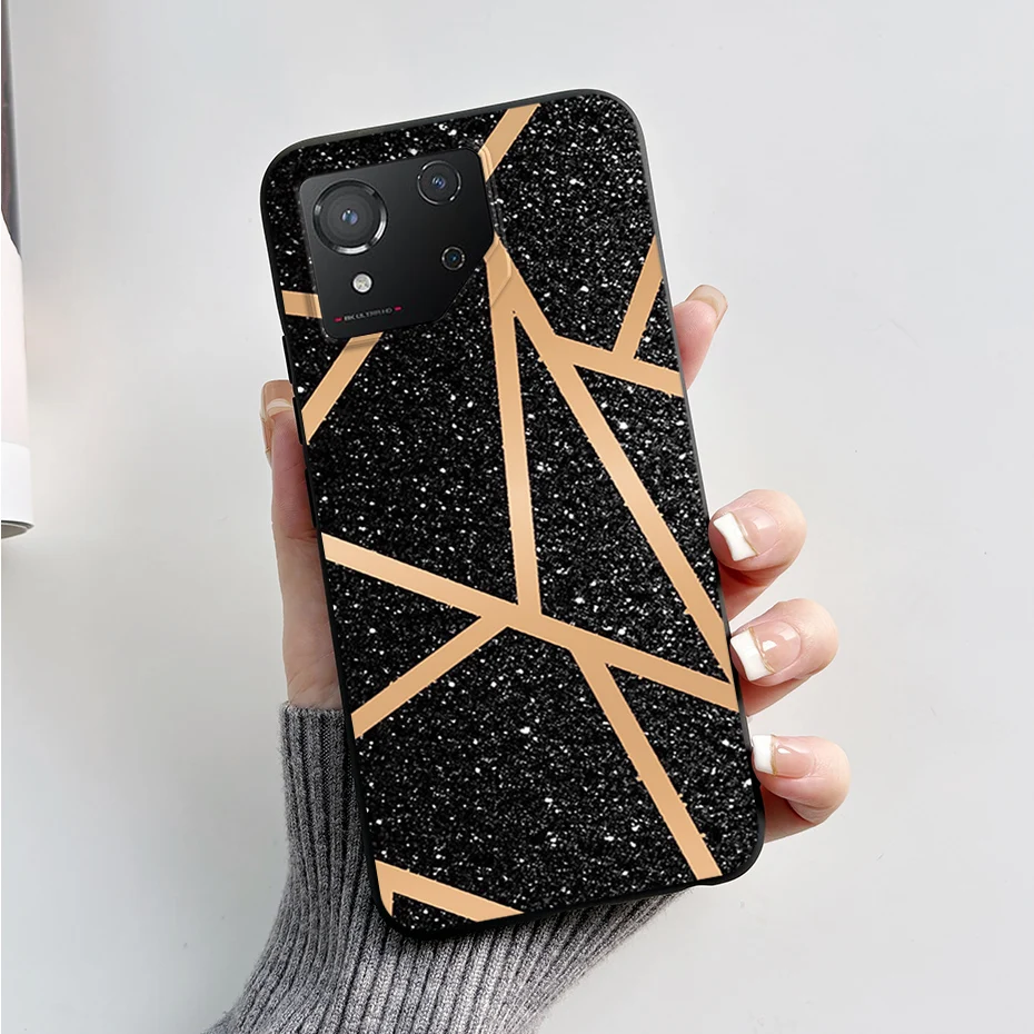 Fashion Marble Shockproof Black Silicone Soft TPU Phone Case