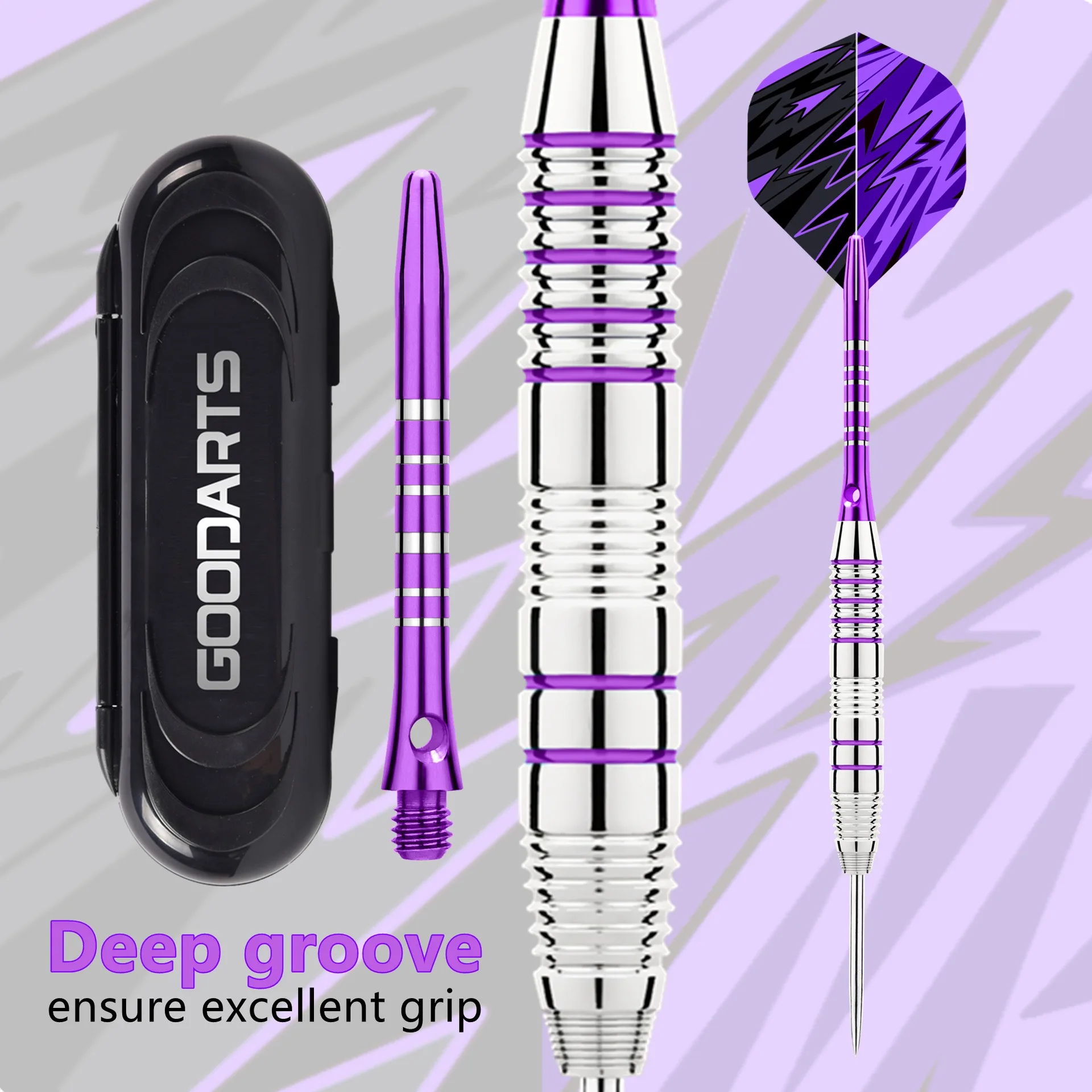 Professional Steel Tip Darts Set with Extra Flights and Accessories for Practice and Competition