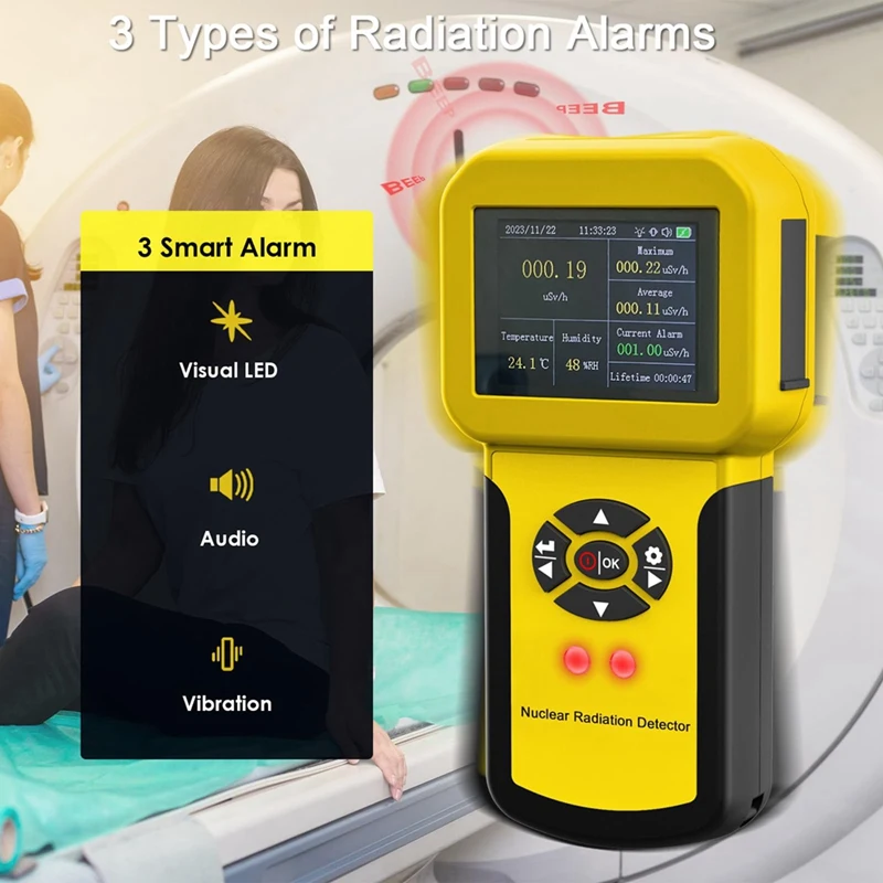 Professional Nuclear Radiation Detector Geiger Counter Radiation Detector &Beta; Y X-Ray Gamma,