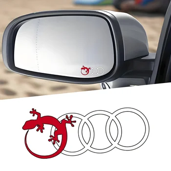 Divertente Gecko Quattro Auto Emblema Adesivo per Audi A3 A4 A5 A6 A7 A8 Q3 Q5 Q7 Accessori Per Lo Styling Decal