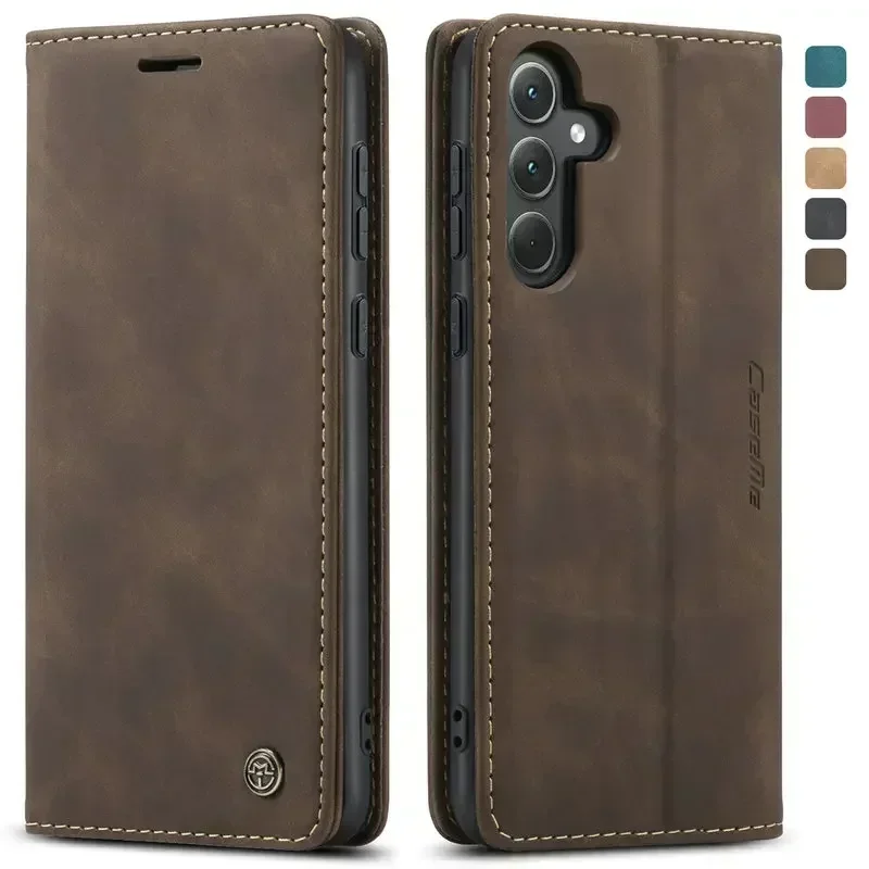 Elegant Leather Magnetic Case with Card Pouch