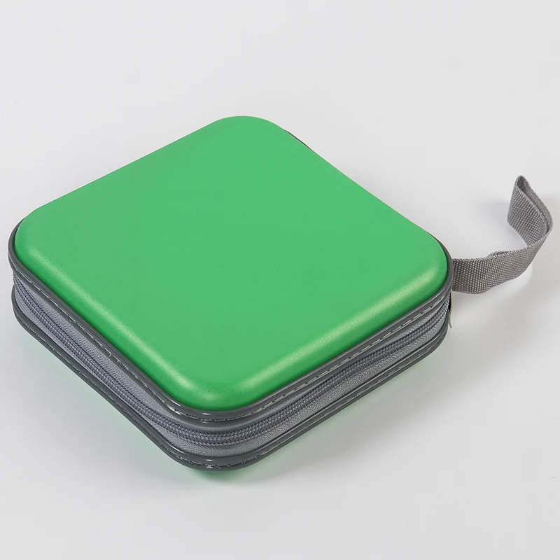 Compact and Durable CD/DVD Storage Case with Zipper - Portable Non-Slip Organizer for Home, Car, and Travel