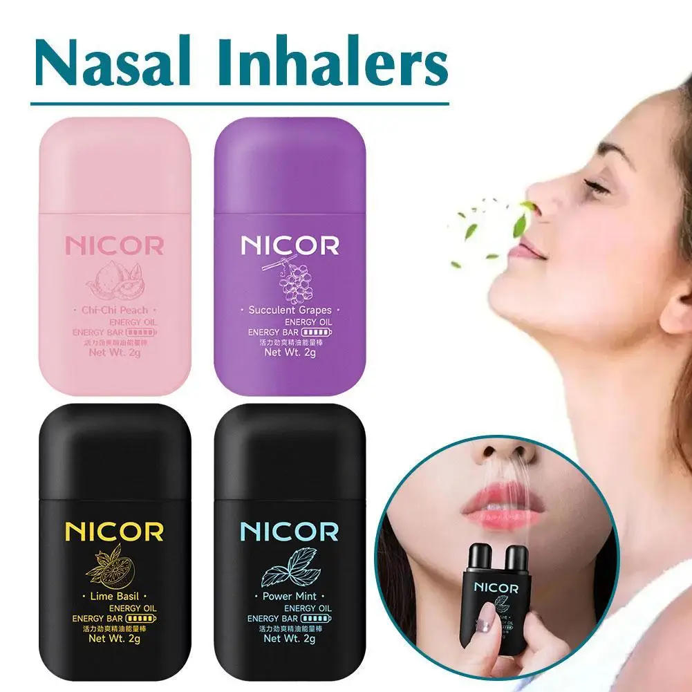 

1pcs Nasal Suction Stick Refreshing Brainstorming Stick Avoid Sleepiness Two Nostrils Inhaler Tubes Empty Aromatherapy