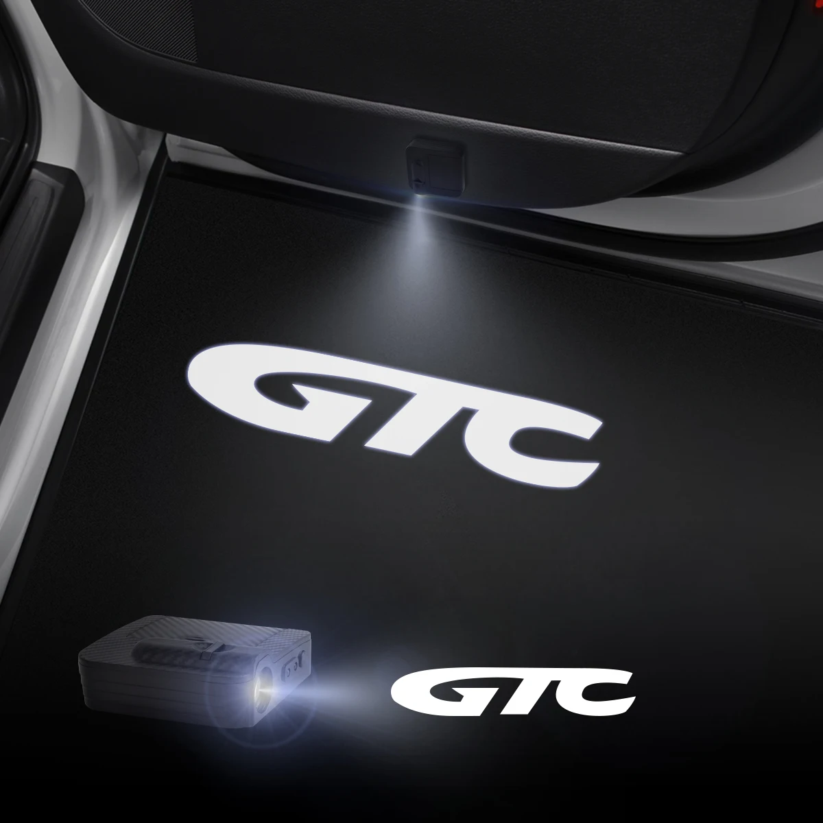 1/2Pcs Gtc Car Door Welcome Lights Proiettore Laser Logo Rilevamento Wireless Per Vauxhall Opel Opc Line Corsa Astra Vectra Crossland