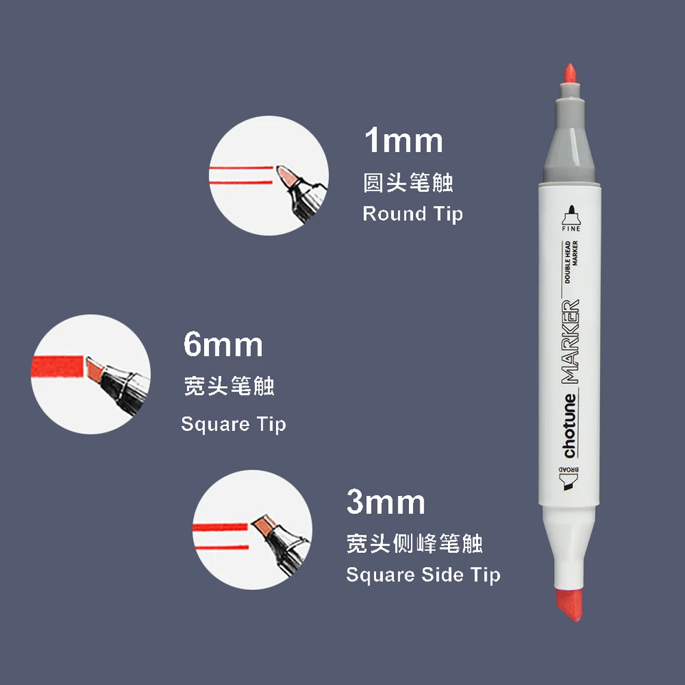 CHOTUNE Marker Pen,30 Colors Alcohol Marker,Latest Model Of Markers - View #3