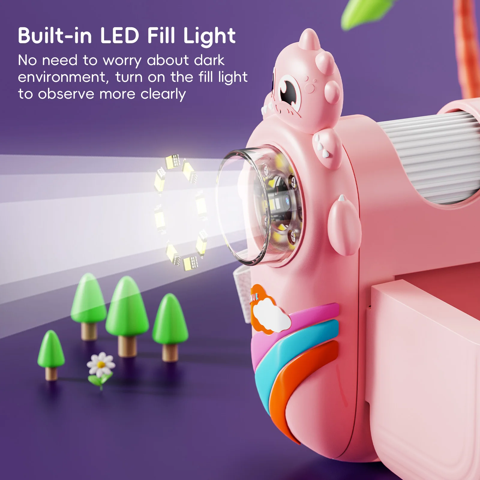 Microscope Numérique Pour Enfants Avec Écran IPS 3.0 Pouces