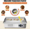 Electric Griddle,Electric Countertop Flat Top Griddle,110V 1600W Electric Flat Top Grill,Non-Stick Restaurant Teppanyaki Stainle 4