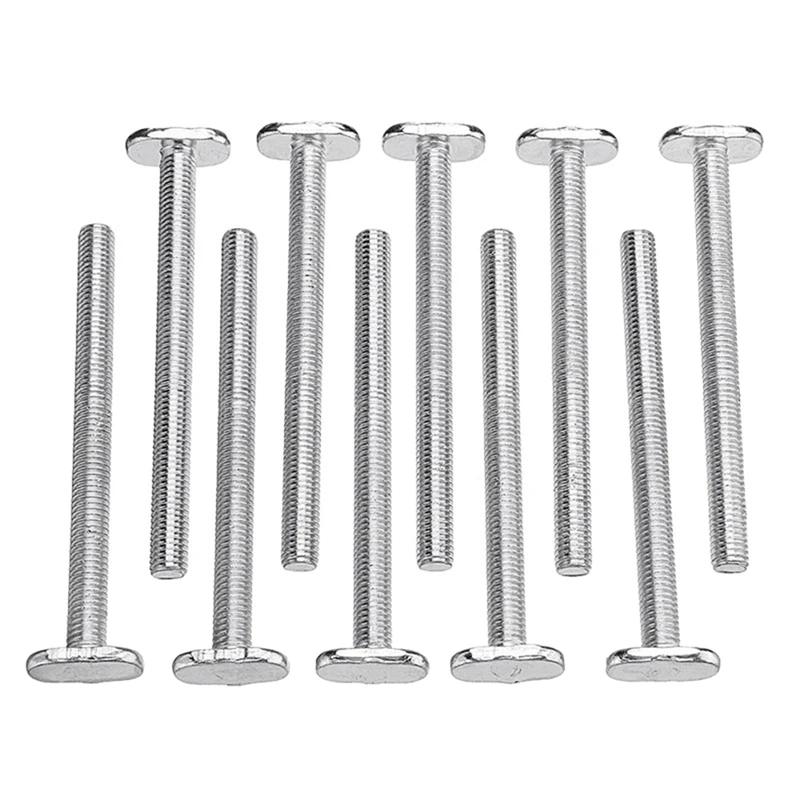 

10Pcs M8x100mm T-Nut Sliding Screws Miter Track T-Slot Woodworking Tool