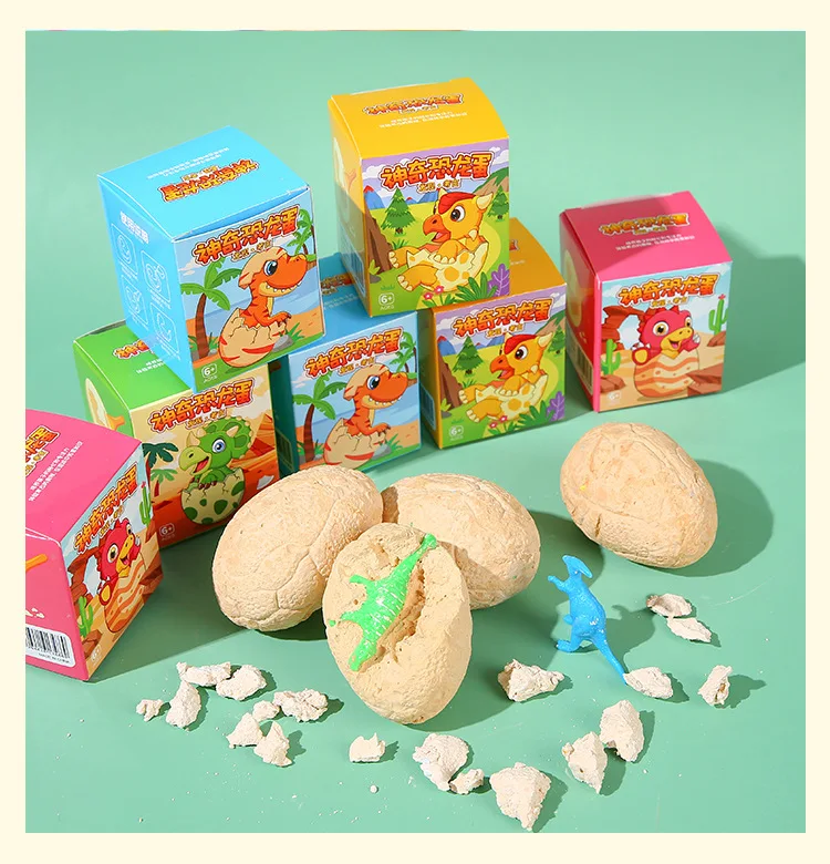 Dinosaur egg excavation kit with tools