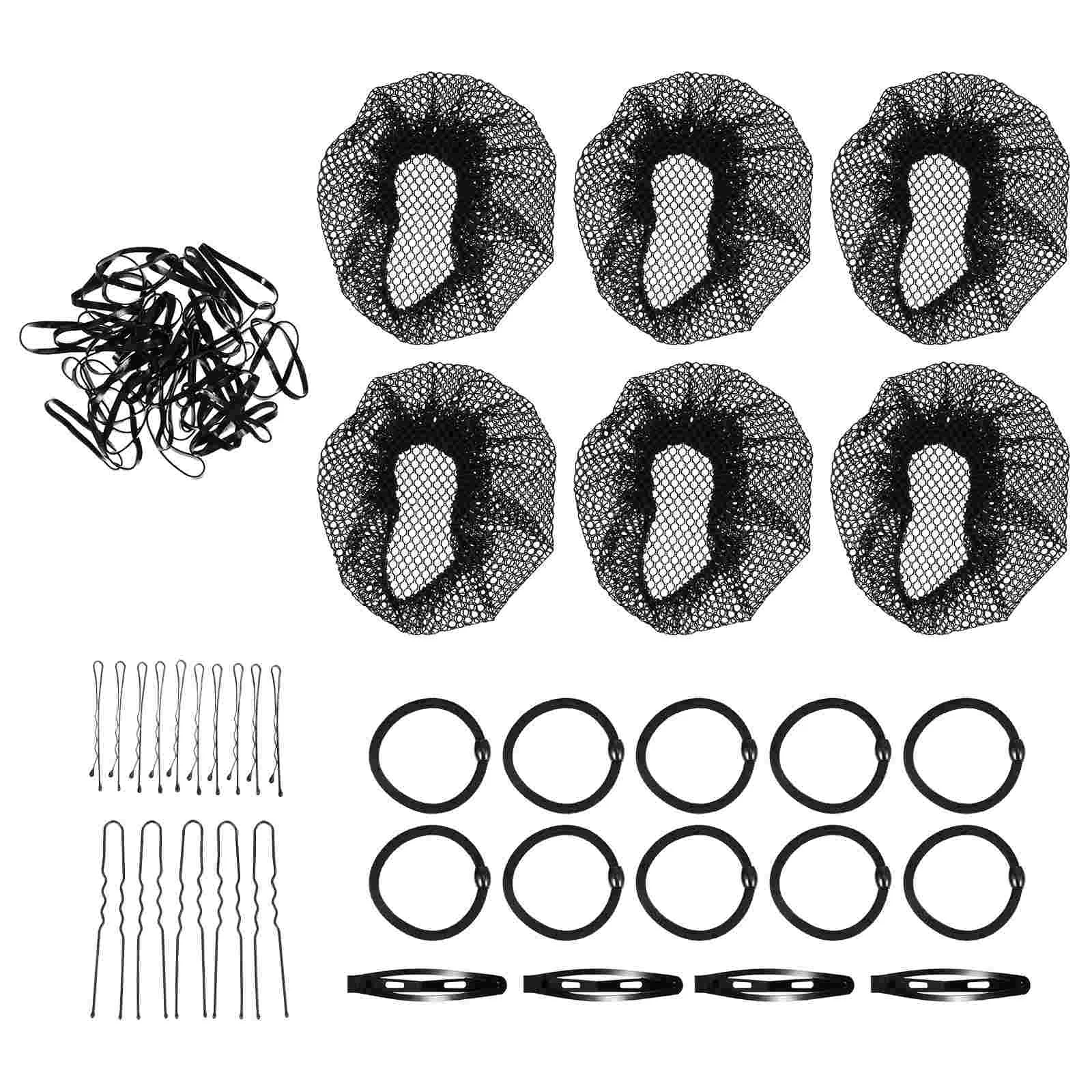 Updo Hair Accessory Set Large Bun Net Accessories Making Kit Invisible Nets Breathable Fabric